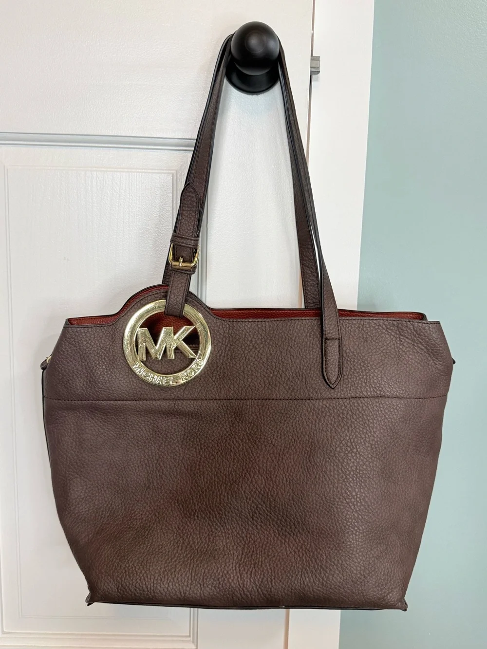 Michael Kors Fulton Pebbled Leather Open Tote Bag - Picture 1 of 5